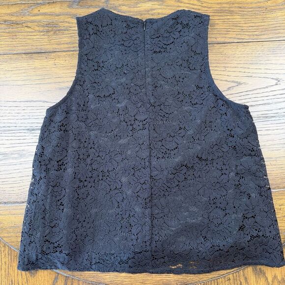 Maeve Black Lace Rhinestone Bow Top - Picture 6 of 8